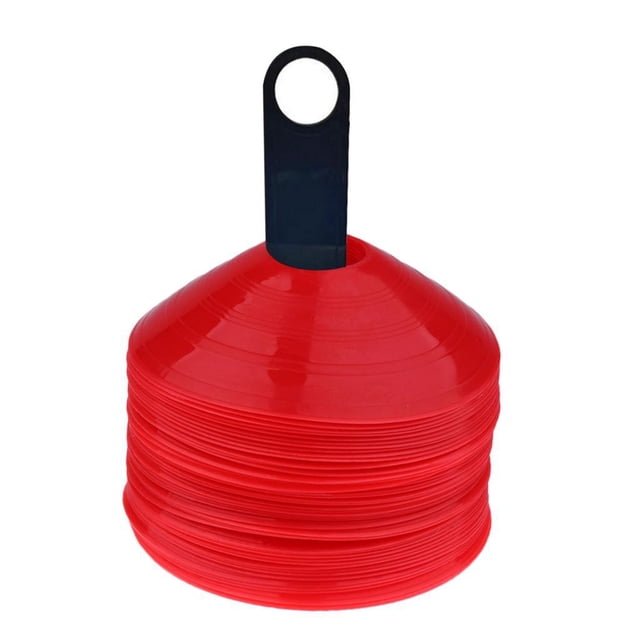de 50 Conos, Conos de Tráfico, Conos para Fútbol, Fútbol Americano, Baloncesto, Deportes rojo