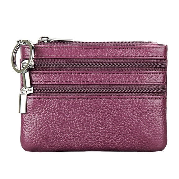 Kukoosong Wallets for Women Money Bags Small Change Womens Wallets Key Holder Case Mini Zipper Coin Wallet Purple One Size