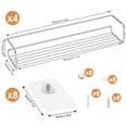 thumbnail image 3 of ROFAY Wall Mount Spice Rack Organizer, 4 Shelves, Screw/Adhesive Hanging, Kitchen Pantry Seasoning Shelf, Silver, 3 of 6