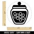 thumbnail image 2 of Honey Jar with Honeycomb Self-Inking Rubber Stamp Ink Stamper - Fuchsia Ink - Mini 1/2 Inch, 2 of 7