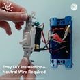 thumbnail image 2 of GE CYNC Smart Ceiling Fan Switch, Neutral Wire Required, Fan Speed Control, Works with Alexa and Google Assistant, 2 of 14