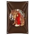 thumbnail image 1 of Little Red Riding Hood With Wolf In Woods Home Business Office Sign, 1 of 3