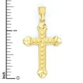 thumbnail image 4 of Golden Fire Solid 10k Gold Cross Pendant - Christian First Communion Jewelry Gift for Women or Men, 4 of 5