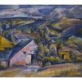 thumbnail image 3 of Preston Dickinson 22x20 Black Modern Framed Museum Art Print Titled - The Hills (ca. 1919), 3 of 5