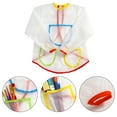 thumbnail image 4 of Zeiwohndc Clear Children Waterproof Art Smocks with Long Sleeves for Painting Ages 3-8, 4 of 9