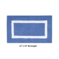 thumbnail image 3 of Better Trends 21" x 34" Bathroom Rugs Mat 100% Cotton Soft Bath Rug Water Absorbent Reversible Washable for Bathroom Floor Decor, Laundry Room Hotel Multi Collection - Dark Blue/White, 3 of 5