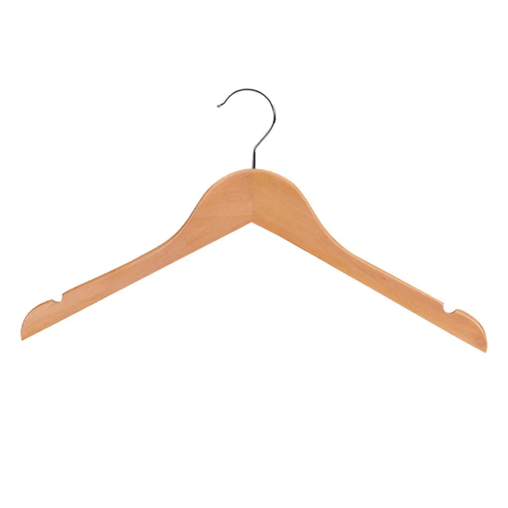 Wxqbjtam 20 Pieces Kids Baby Toddler Wooden Hangers Clothes Coat Hangers Non-slip Bar