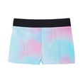 thumbnail image 4 of MSemis Girls Kids Gymnastics Dance Sports Booty Shorts Running Yoga Workout Stretchy Bottoms Tie Dye Blue 14, 4 of 5