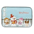 thumbnail image 3 of Merry Christmas Carolers Papillon Black White Dish Drying Mat, 3 of 3