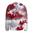 thumbnail image 5 of Enjoytime Valentine Ladies Sweatshirts Lover Heart Printed Crewneck Long Sleeve Tops Casual Vintage Loose Plus Size Clothes Pink L, 5 of 6