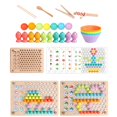 thumbnail image 1 of Tablero de juguete Montessori tablero juguetes de para más de 3 de Navidad Baoblaze Tabla de pesca para niños, 1 of 8