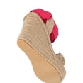 thumbnail image 3 of Alpargata sandalia de plataforma con yute natural para mujer con ajuste de listones fucsia estilizados. Platonia  ANTONELLA-02-FUCSIA, 3 of 6