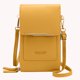 thumbnail image 5 of Bolsa bandolera de cuero PU multifunción para teléfono móvil para dama para el trabajo (Amarillo) Likrtyny Para Estrenar, 5 of 6