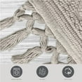 thumbnail image 6 of Jean Pierre Ricardo Cotton Fringe 17 x 31 in. Bath Rug, Light Grey, 6 of 9