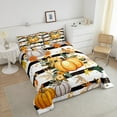 thumbnail image 4 of Erosebridal Harvest Pumpkin Bedding Queen Comforter Set, Maple leaf Down Comforter, Rustic Farmhouse Room Decor, 3pcs, 4 of 7