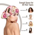 thumbnail image 6 of Pink Brown White Donut Print Silk Bonnet for Sleeping Women Men, Adjustable Elastic Satin Bonnet Bonnet for Sleeping, Soft Cute Similar Silk Curly Hair Bonnet for Sleeping, 6 of 7