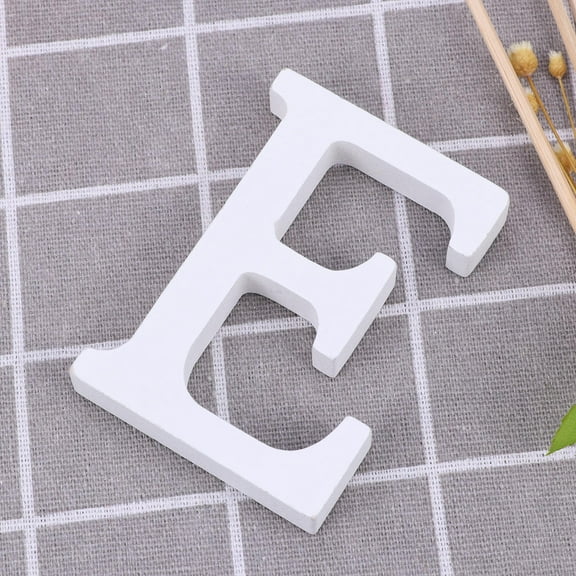 ULTNICE wall lettering decor Letter E Ornament White 1Pcs Simple Birthday Home