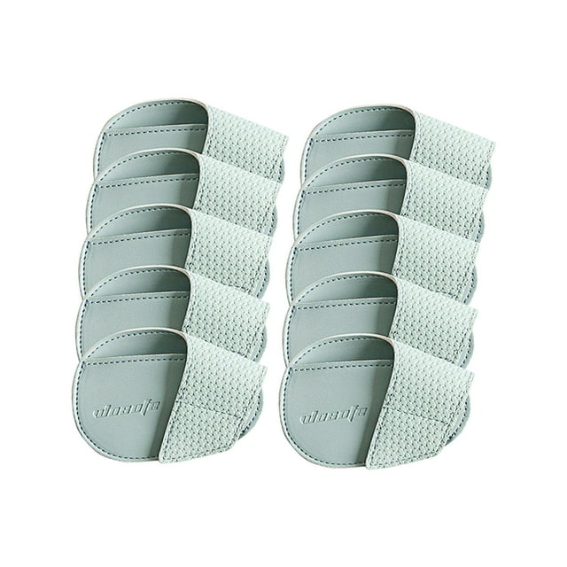 jinwen Golf Iron Head Covers Set PU Leather Protective Lightweight Golf Head Covers for Light Blue Large