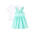 thumbnail image 3 of HILEELANG 2-8T Toddler/Little Girls Mint Green Polka Dot Daisy 100% Cotton Dress Size 4T, 3 of 7