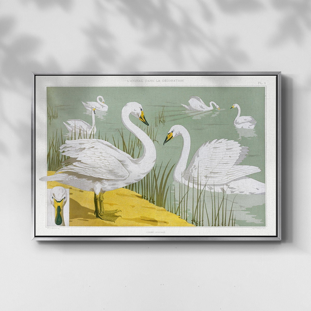 Vintage Landscape-CXX By Wexford Home Framed in Silver Wood Gallery Wrapped Canvas 25 in. x 37 in.