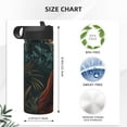 thumbnail image 4 of Sikiie Banana Leaf Meditating Gorilla Print 18OZ Insulated Straw Cup, Portable Leak-proof Sports Water Bottle, Stainless Steel Water Cup Suitable for Home and Outdoor, 4 of 8