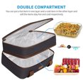 thumbnail image 4 of Insulated Casserole Carrier For Hot or Cold Food, Insulated Expandable Hot Food Carrier, Collapsible Lasagna Holder Tote for Potluck Parties, Picnic, Fits 11 x 15 or 9 x 13 Baking Dish (Black), 4 of 7