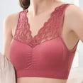 thumbnail image 6 of harmtty Women Bra Lace Push Up Underwear Padded Beauty Back Brassiere for Sleeping,Watermelon Red, 6 of 8