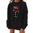 thumbnail image 1 of Pull de Noël pour Femmes à Capuche Doux Imprimé Graphique Mode Chandail en Molleton Col Rond Cardigan d'Hiver Manches Longues Fermeture Blouse Veste Mi-Longue, 1 of 4