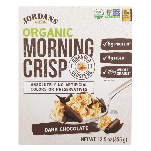 Jordans 2454387 12.5 oz Dark Chocolate Granola Clusters, Case of 6