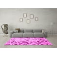 thumbnail image 3 of Ahgly Company Indoor Round Abstract Pink Modern Area Rugs, 5' Round, 3 of 4