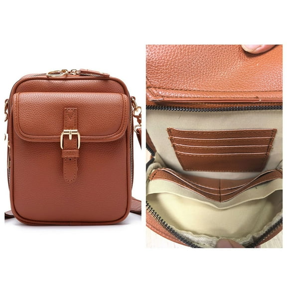 Yaoyar Upgrade Vintage Double Layer Large Capacity Mini Crossbody Bags, Small Purse Mini Messenger Handbag