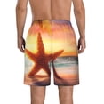 thumbnail image 3 of Naloa Starfish Sunset Sea Beach Men's Beach Shorts, Surfing shorts, Swim trunks, Quick Dry Swim Trunks for Surfing Beach Fun - Large, 3 of 9