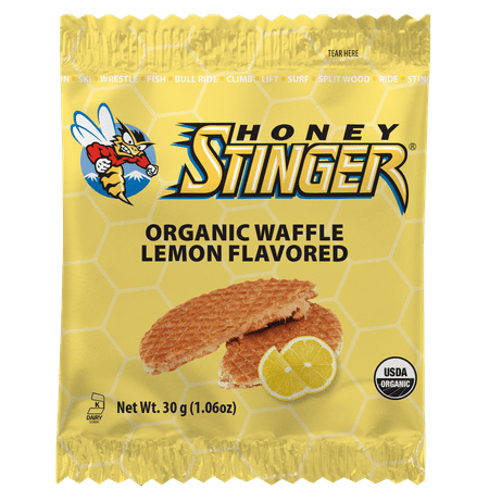 Honey Stinger Organic Energy Waffles, Lemon Flavored, 16 Ct
