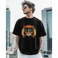 thumbnail image 4 of T-Shirts for Men, Cartoon Black Cat Crew Neck Cotton T-Shirt Men's Short Sleeve, 4 of 8