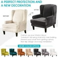 thumbnail image 6 of CJC Velvet Wingback Chair Sofa Slipcover 2 Pieces Plush Wing Chair Covers Arm Chair Cover Furniture Protector, 10 Colors, 6 of 9