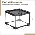 thumbnail image 6 of Mini Reptile Glass Terrarium 7.9 x 7.9 x 5.7", Full View Rainforest Vivarium Tank, Stackable Amphibian Enclosure Cage for Turtles, Geckos, Frogs, Hermit Crabs, No Installation Needed, 6 of 6