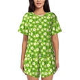 thumbnail image 1 of Fotbe Daisies Flowers Conjunto de Pijama Estampado para Mujer, 2 Piezas, Ropa de Dormir con Camiseta de Manga Corta y Shorts Suaves-3X-Large, 1 of 6