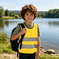 thumbnail image 6 of Trikvn Kids Reflective Safety Vest High Visibility Breathable Mesh Lightweight Waistcoat with Hook and Loop Closure for Cycling Walking Running Outdoor Crossing Guard, 6 of 9