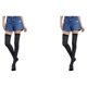 thumbnail image 2 of Medias altas Qarigey Calcetines Iris calentador muslo tipo 28, 2 of 6
