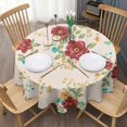 thumbnail image 3 of Pioneer Flower Floral Print Pattern Round Tablecloth 60"x60",Wrinkle Wipeable Table Cloth for Kitchen Dining Room Picnic Patio Party, 3 of 6