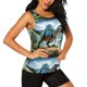 thumbnail image 2 of Fotbe Lake Forest Dinosaur A Blusas Sin Mangas para Mujer – Estilo Casual, Corte Suelto, Slim-Fit, Cuello Redondo Deportivo, Tops de Verano para Gimnasio y Yoga-XX-Large, 2 of 7