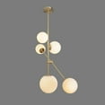 thumbnail image 3 of 5 Globe Stilnovo Style Brass Sputnik Chandelier Sputnik Fixture, 3 of 5