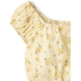 thumbnail image 3 of The Children's Place Girls Short Puff Sleeve Floral Smocked Top, Sizes XS-XXL, 3 of 4