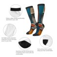 thumbnail image 4 of JUNZAN Fun Novelty Knee Warmer High Socks-Abstract Colorful Duality, 4 of 8