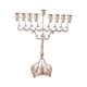 thumbnail image 1 of Hanukkah Menorah Candelabro de metal 9 ramas Portavelas para la decoración de la mesa de la cena Argén, 1 of 9