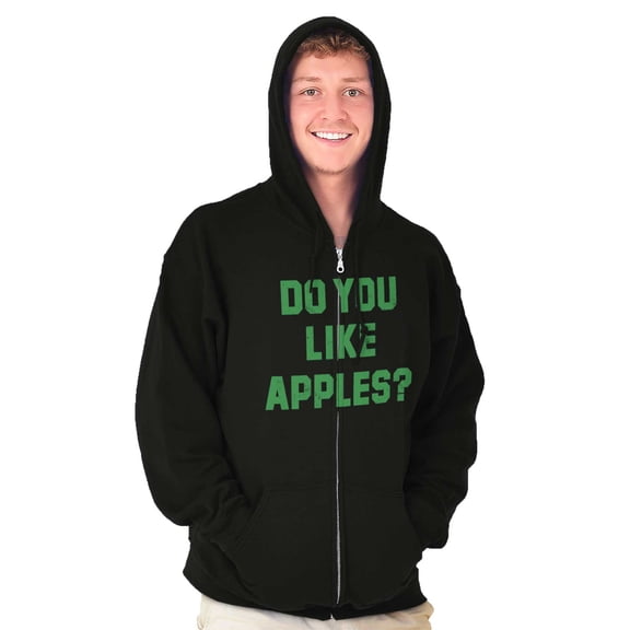 Do You Like Apples Famous Quote Unisex Fleece Graphic Zip Up Hoodie Brisco Brands 2X