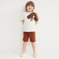 thumbnail image 2 of Kaprioy Boys Summer Outfits Little Boys' Baby Toddler Kids Dinosuar T-shirt Shorts Set Baby Boy Summer Clothes, 2 of 7