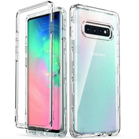 Galaxy S10+ Plus Case, ULAK Heavy Duty Shockproof Rugged Drop Protection Case Transparent Soft TPU Protective Cover for Samsung Galaxy S10+ Plus 6.4 inch, Crystal Clear