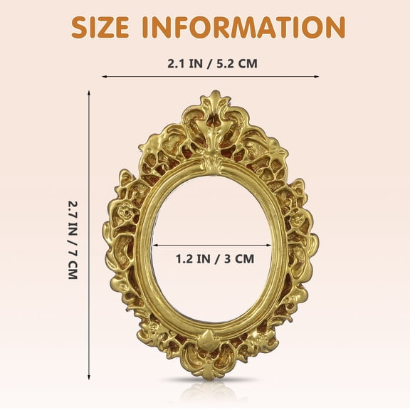 Raindrops Vintage Oval Resin Picture Frame Set for Crafts, Projects, Home Decoration and Display