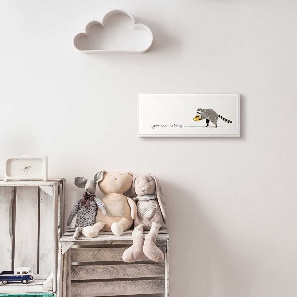 Stupell Industries You Saw Nothing Phrase Animal Humor Raccoon Coffee Wall Plaque Design by Victoria Barnes